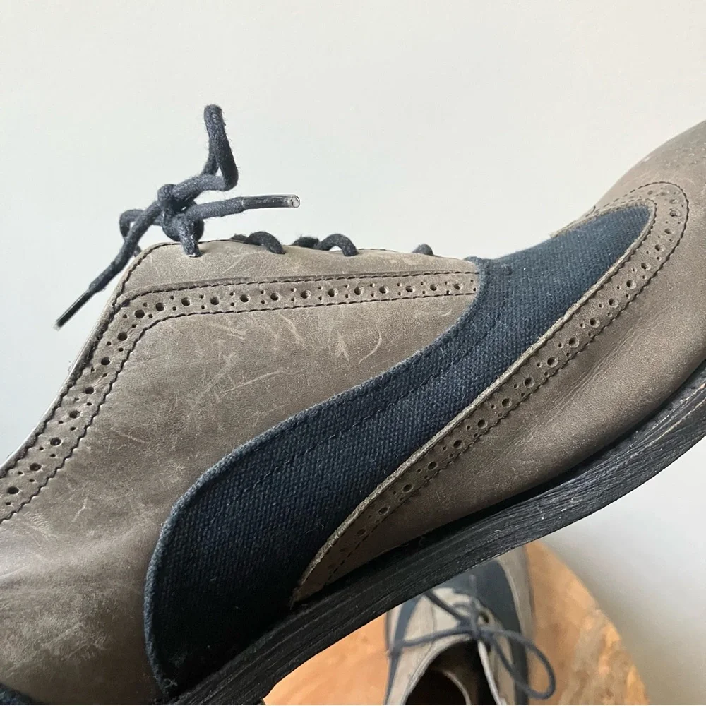 J.D Fisk | Vintage Gatsby Split Leather Oxford Wingtip Brogues